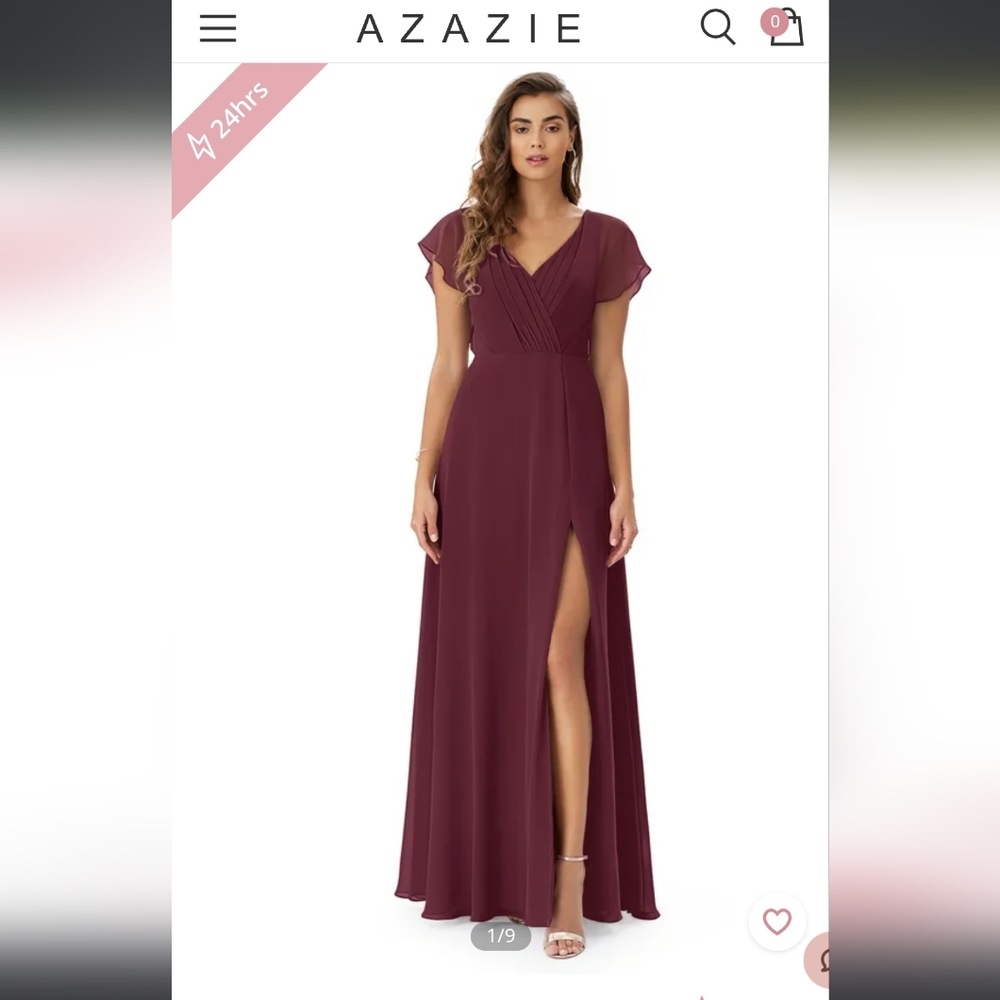Azazie Rylee Dress - Cabernet